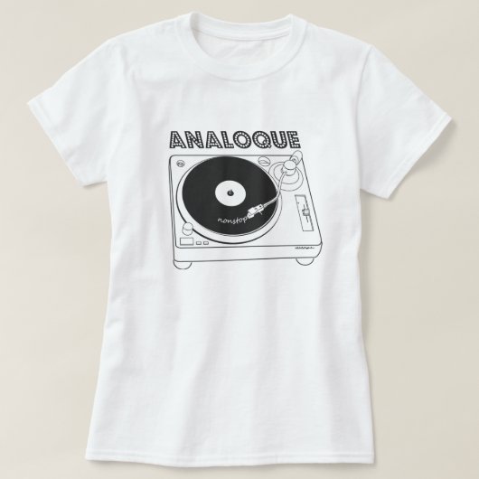 Analoque durchgehend - cooler 80er Entwurf mit T-Shirt (Design vorne)