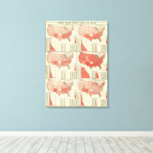 Analphabetismus für über 10 Jahre Leinwanddruck (Insitu (Holzboden))