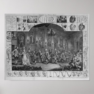 Analyse der Schönheit, Blatt II, 1753 Poster