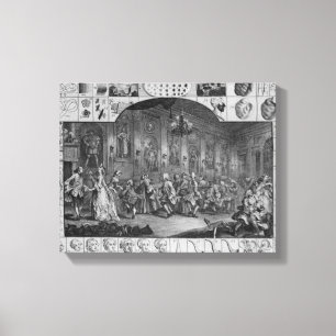 Analyse der Schönheit, Platte II, 1753 Leinwanddruck