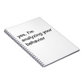 Analyse Ihres Verhaltens-Notebooks Notizblock (Rechte Seite)