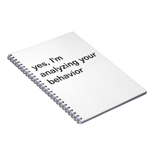 Analyse Ihres Verhaltens-Notebooks Notizblock (Rechte Seite)