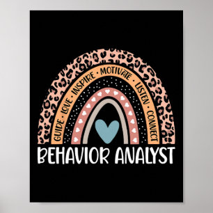 Analyst 100. Schultag Aba Therapie Regenbogen Poster