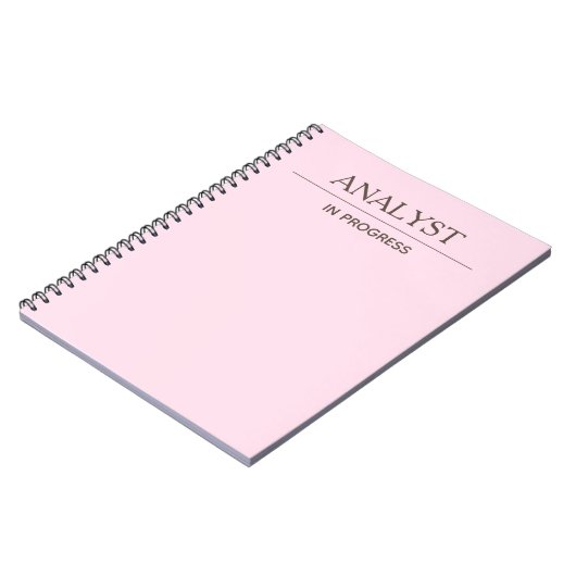 Analyst in Progress Simple Custom Pastel Notebook Notizblock (Linke Seite)
