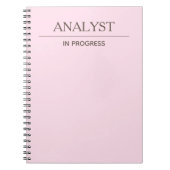 Analyst in Progress Simple Custom Pastel Notebook Notizblock (Vorderseite)