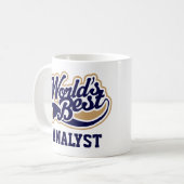 Analyst Worlds Bestes Geschenk Kaffeetasse (Vorderseite Links)