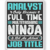 Analysten Job Title Profession Funny Analyst Kompe Aufkleber (Vorderseite)