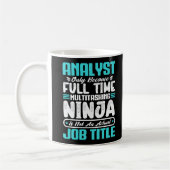 Analysten Job Title Profession Funny Analyst Kompe Kaffeetasse (Links)
