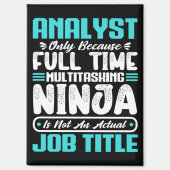 Analysten Job Title Profession Funny Analyst Kompe Magnet (Vorderseite)