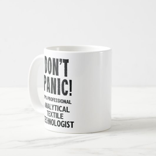 Analytiker Textiltechniker Kaffeetasse (Vorderseite Links)