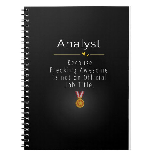 Analytikerin Notizblock (Vorderseite)