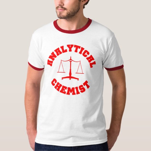 Analytischer Chemiker-T - Shirt (rot) (Vorderseite)