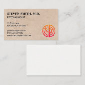 Analytischer und kreativer Geist | Psychologie Visitenkarte (Vorne/Hinten)