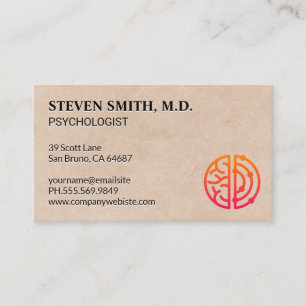 Analytischer und kreativer Geist   Psychologie Visitenkarte
