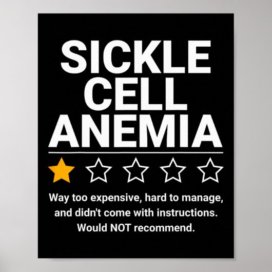 Anämie der Sichelzellen Ein Stern Poster (Vorne)