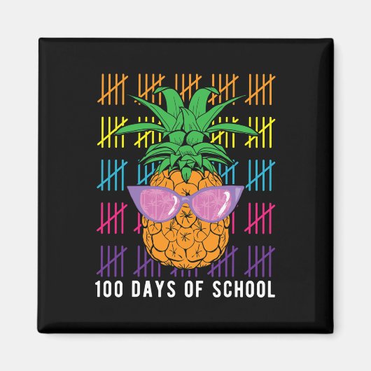 Ananas 100 Tage Schullehrer und Student G Magnet (Vorne)