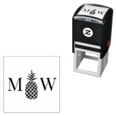 Ananas #11 Couple Wedding 2 Initial Monogram Permastempel (Beispiel)