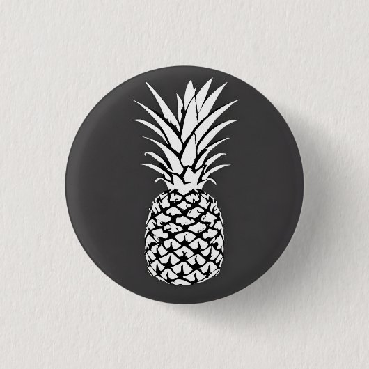 Ananas 3 cm Abzeichen Button (Vorderseite)
