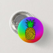 Ananas 3 cm Abzeichen Button (Vorne & Hinten)