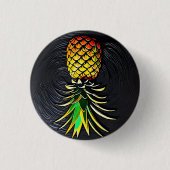 Ananas 3 cm Abzeichen Button (Vorderseite)