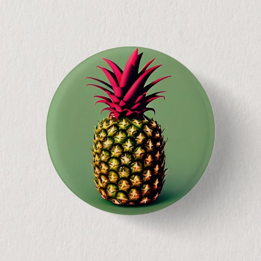 Ananas 3 cm Abzeichen Button (Vorderseite)