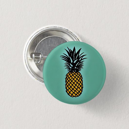 Ananas 3 cm Abzeichen Button (Vorne & Hinten)