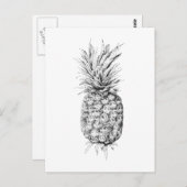 Ananas-Abbildung Postkarte (Vorne/Hinten)