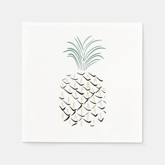 Ananas Abstrakt Art Serviette (Vorderseite)