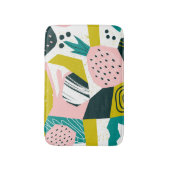 Ananas Abstrakt: farbenfrohe nahtlose Patchwork Badematte (Vorderseite Vertikal)