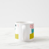 Ananas Abstrakt: farbenfrohe nahtlose Patchwork Espressotasse (Rückseite)