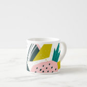 Ananas Abstrakt: farbenfrohe nahtlose Patchwork Espressotasse (Vorderseite Rechts)