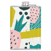 Ananas Abstrakt: farbenfrohe nahtlose Patchwork Flachmann (Rückseite)