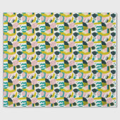 Ananas Abstrakt: farbenfrohe nahtlose Patchwork Geschenkpapier (Flach)