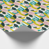 Ananas Abstrakt: farbenfrohe nahtlose Patchwork Geschenkpapier (Ecke)