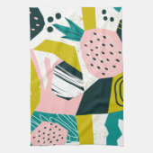 Ananas Abstrakt: farbenfrohe nahtlose Patchwork Geschirrtuch (Vertikal)