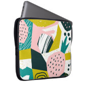 Ananas Abstrakt: farbenfrohe nahtlose Patchwork Laptopschutzhülle (Vorne Rechts)