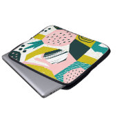 Ananas Abstrakt: farbenfrohe nahtlose Patchwork Laptopschutzhülle (Vorne Knopf)