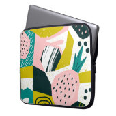 Ananas Abstrakt: farbenfrohe nahtlose Patchwork Laptopschutzhülle (Vorderseite Links)