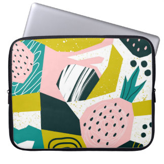 Ananas Abstrakt: farbenfrohe nahtlose Patchwork Laptopschutzhülle