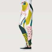 Ananas Abstrakt: farbenfrohe nahtlose Patchwork Leggings (Links)