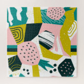Ananas Abstrakt: farbenfrohe nahtlose Patchwork Puzzle (Horizontal)
