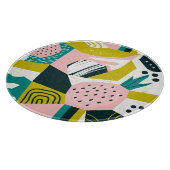 Ananas Abstrakt: farbenfrohe nahtlose Patchwork Schneidebrett (Ecke)