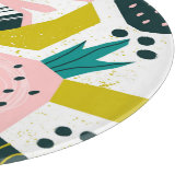 Ananas Abstrakt: farbenfrohe nahtlose Patchwork Schneidebrett (Ecke)