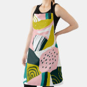 Ananas Abstrakt: farbenfrohe nahtlose Patchwork Schürze (InSitu)