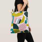 Ananas Abstrakt: farbenfrohe nahtlose Patchwork Tasche (Von Nahem)