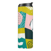 Ananas Abstrakt: farbenfrohe nahtlose Patchwork Thermosbecher (Nach links gedreht)