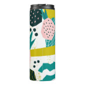 Ananas Abstrakt: farbenfrohe nahtlose Patchwork Thermosbecher (Rückseite)