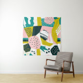 Ananas Abstrakt: farbenfrohe nahtlose Patchwork Wandteppich (Beispiel (Horizontal))