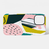 Ananas Abstrakte: Farbige Nahtlose Patchwork iPhone Hülle (Rückseite (Horizontal))