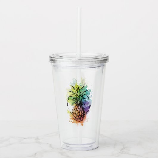 Ananas Acryltrinkbecher (Vorderseite)